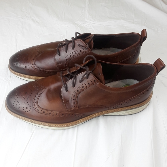 ECCO Dress Brown Shoes Rubber Soles Size 12-12.5